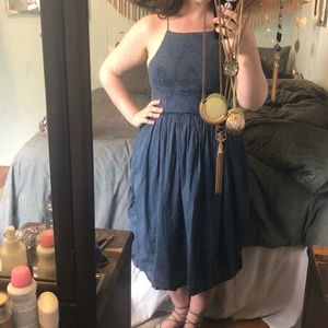 Lucky Brand Midi Chambray Dress